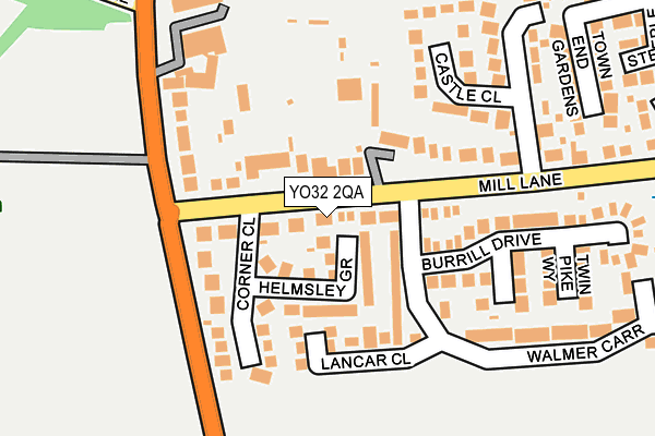 YO32 2QA map - OS OpenMap – Local (Ordnance Survey)