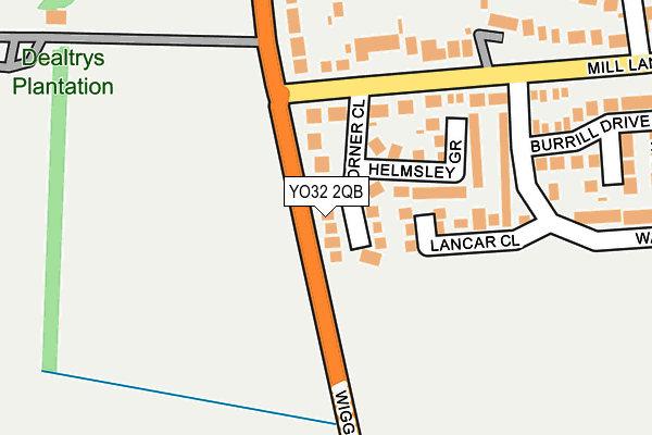 YO32 2QB map - OS OpenMap – Local (Ordnance Survey)