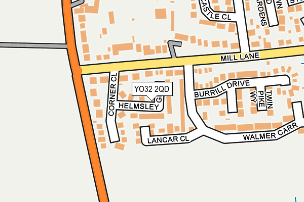 YO32 2QD map - OS OpenMap – Local (Ordnance Survey)
