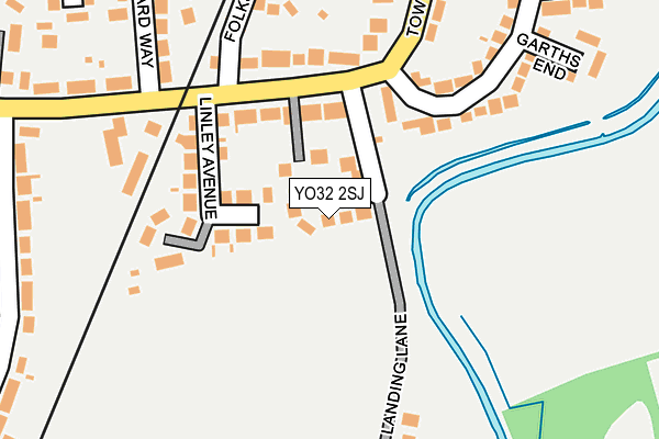YO32 2SJ map - OS OpenMap – Local (Ordnance Survey)