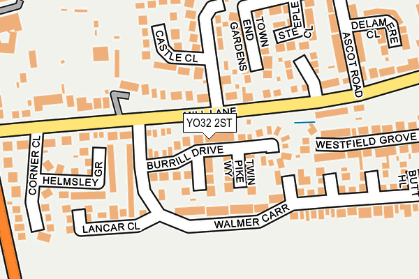 YO32 2ST map - OS OpenMap – Local (Ordnance Survey)