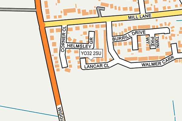YO32 2SU map - OS OpenMap – Local (Ordnance Survey)
