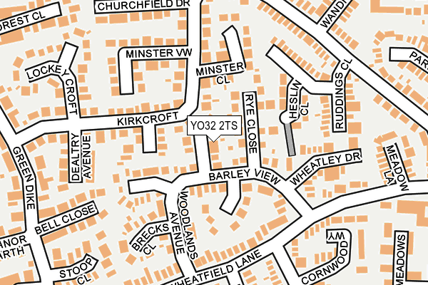 YO32 2TS map - OS OpenMap – Local (Ordnance Survey)