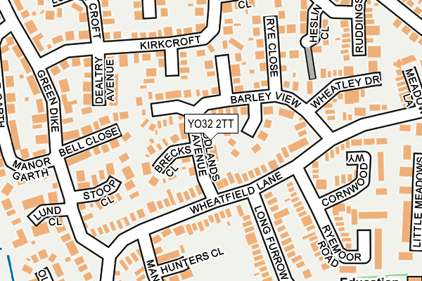 YO32 2TT map - OS OpenMap – Local (Ordnance Survey)