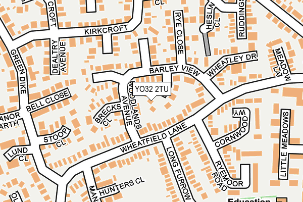 YO32 2TU map - OS OpenMap – Local (Ordnance Survey)