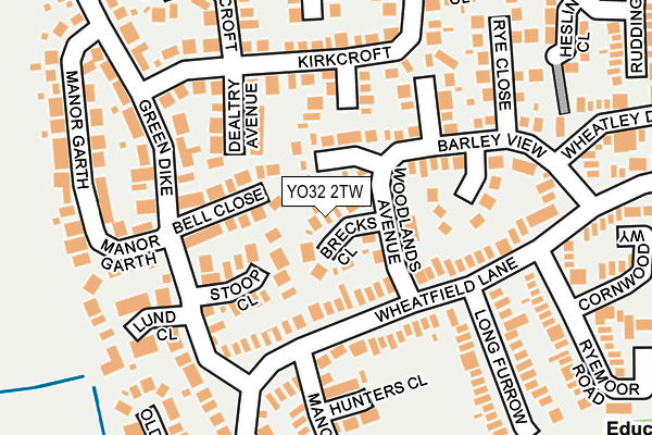 YO32 2TW map - OS OpenMap – Local (Ordnance Survey)