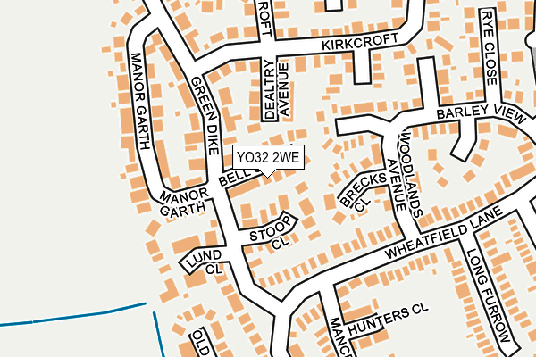 YO32 2WE map - OS OpenMap – Local (Ordnance Survey)