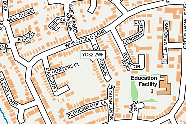 YO32 2WF map - OS OpenMap – Local (Ordnance Survey)