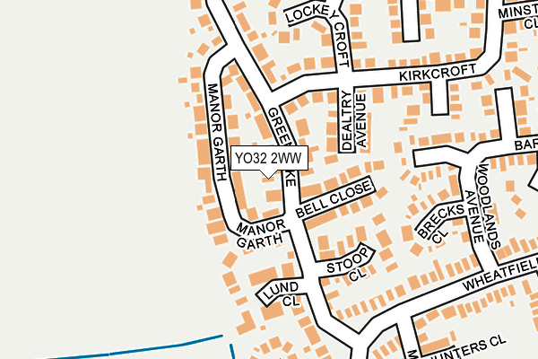 YO32 2WW map - OS OpenMap – Local (Ordnance Survey)