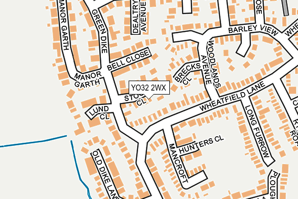 YO32 2WX map - OS OpenMap – Local (Ordnance Survey)