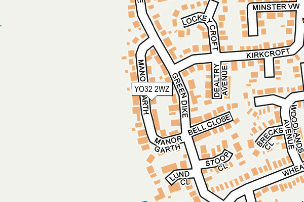 YO32 2WZ map - OS OpenMap – Local (Ordnance Survey)