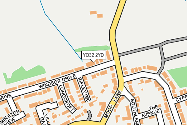 YO32 2YD map - OS OpenMap – Local (Ordnance Survey)