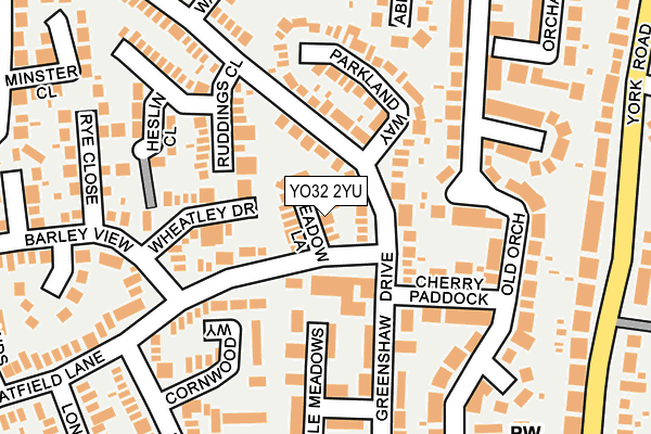 YO32 2YU map - OS OpenMap – Local (Ordnance Survey)