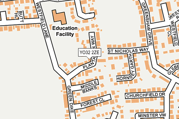 YO32 2ZE map - OS OpenMap – Local (Ordnance Survey)