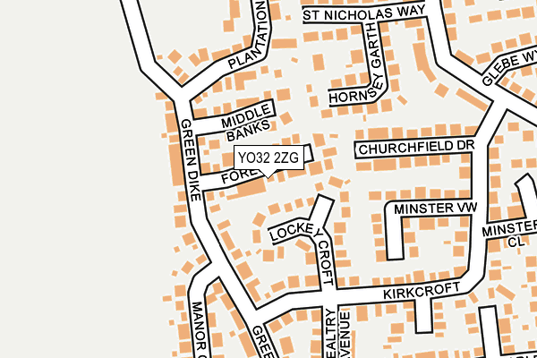 YO32 2ZG map - OS OpenMap – Local (Ordnance Survey)