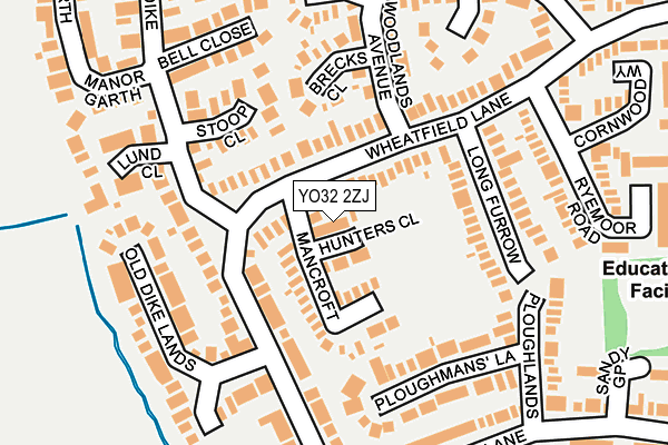 YO32 2ZJ map - OS OpenMap – Local (Ordnance Survey)
