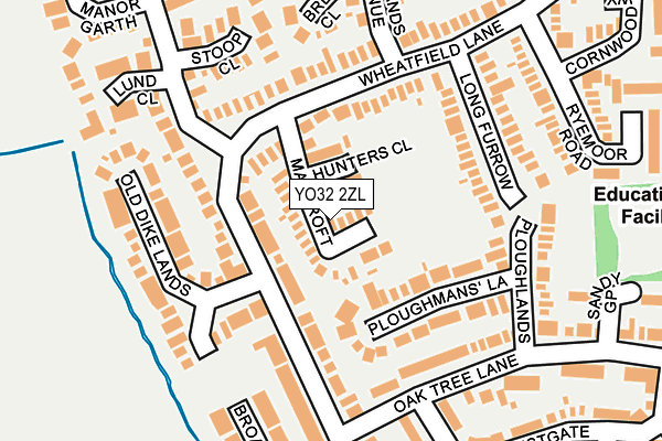 YO32 2ZL map - OS OpenMap – Local (Ordnance Survey)