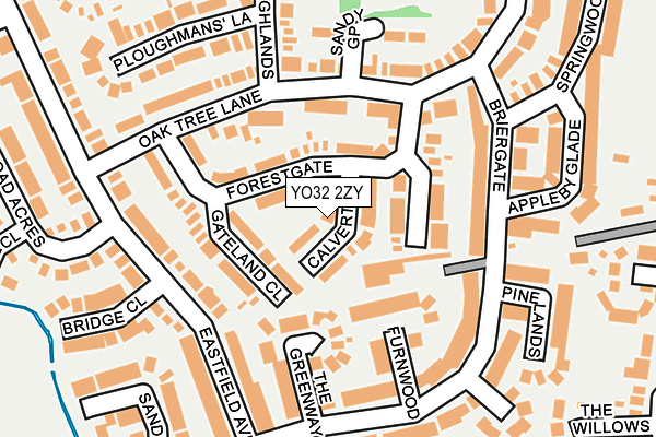 YO32 2ZY map - OS OpenMap – Local (Ordnance Survey)