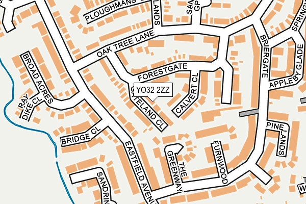 YO32 2ZZ map - OS OpenMap – Local (Ordnance Survey)
