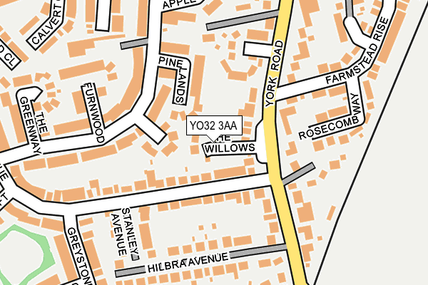 YO32 3AA map - OS OpenMap – Local (Ordnance Survey)