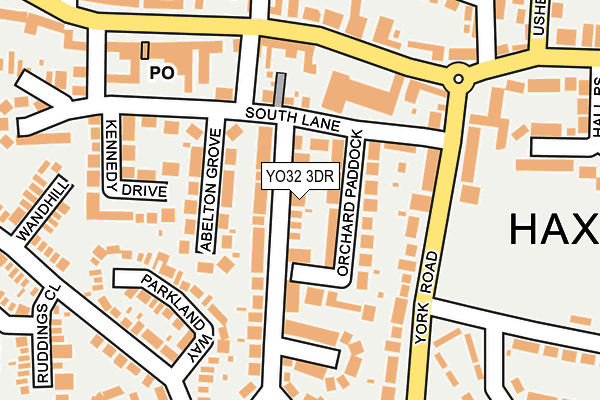 YO32 3DR map - OS OpenMap – Local (Ordnance Survey)