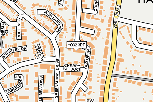 YO32 3DT map - OS OpenMap – Local (Ordnance Survey)