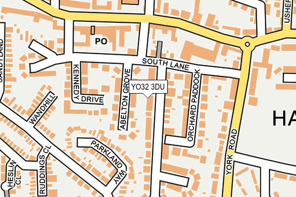 YO32 3DU map - OS OpenMap – Local (Ordnance Survey)