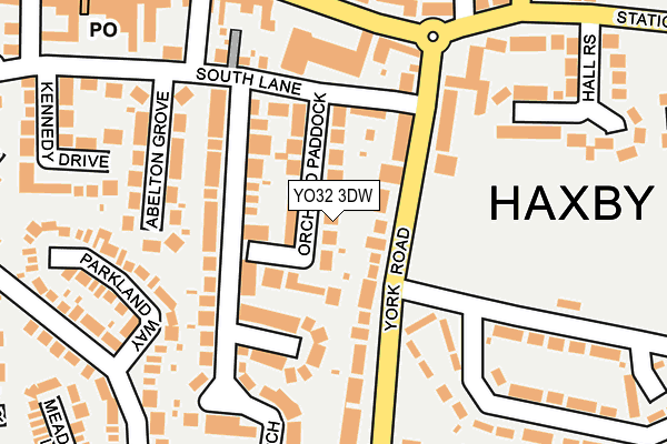 YO32 3DW map - OS OpenMap – Local (Ordnance Survey)