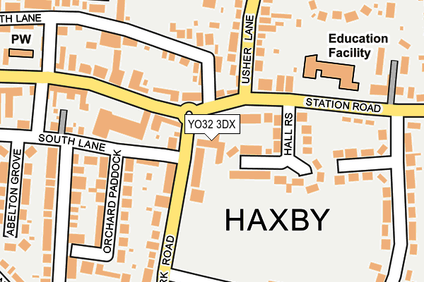 YO32 3DX map - OS OpenMap – Local (Ordnance Survey)