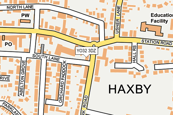 YO32 3DZ map - OS OpenMap – Local (Ordnance Survey)