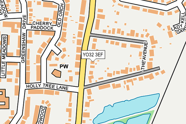 YO32 3EF map - OS OpenMap – Local (Ordnance Survey)