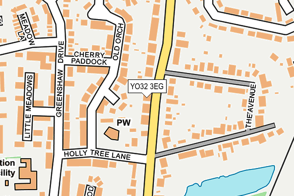 YO32 3EG map - OS OpenMap – Local (Ordnance Survey)