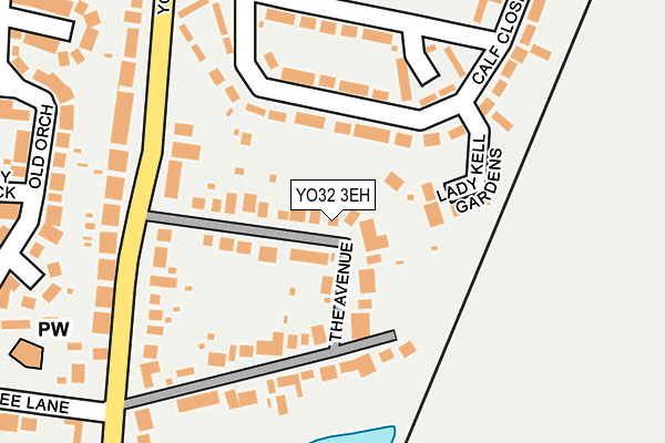 YO32 3EH map - OS OpenMap – Local (Ordnance Survey)