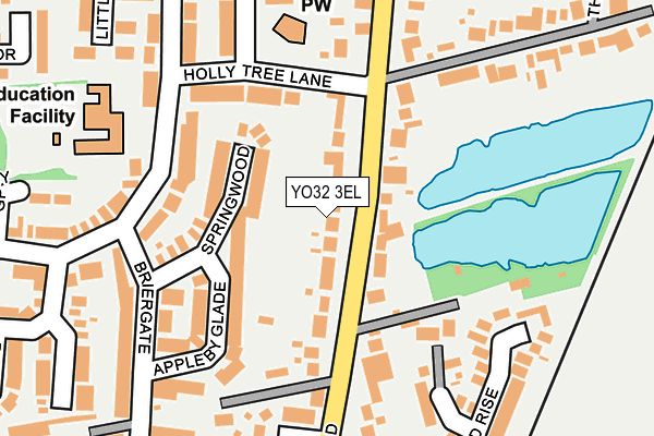 YO32 3EL map - OS OpenMap – Local (Ordnance Survey)