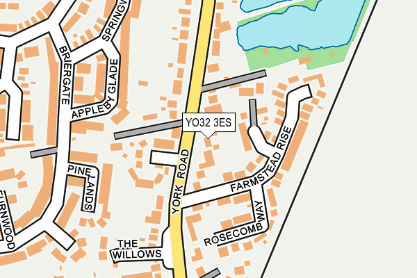 YO32 3ES map - OS OpenMap – Local (Ordnance Survey)