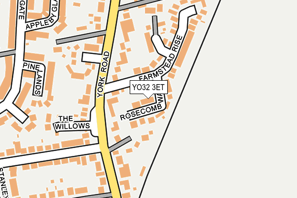 YO32 3ET map - OS OpenMap – Local (Ordnance Survey)