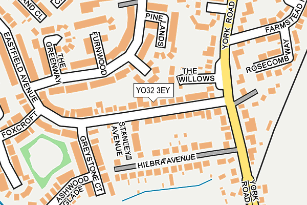 YO32 3EY map - OS OpenMap – Local (Ordnance Survey)