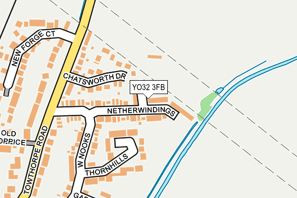 YO32 3FB map - OS OpenMap – Local (Ordnance Survey)