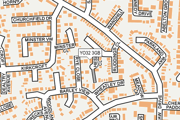 YO32 3GB map - OS OpenMap – Local (Ordnance Survey)