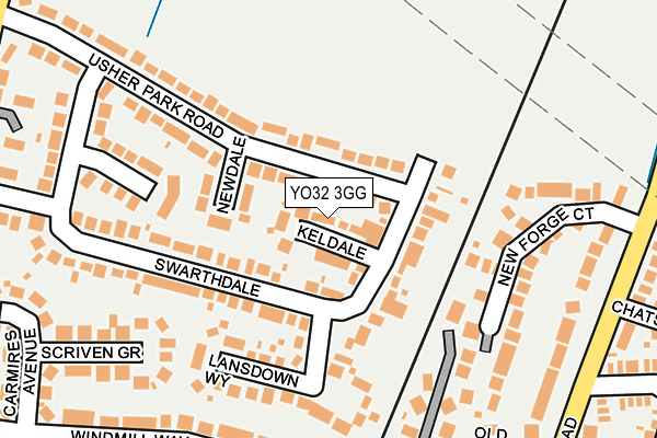 YO32 3GG map - OS OpenMap – Local (Ordnance Survey)