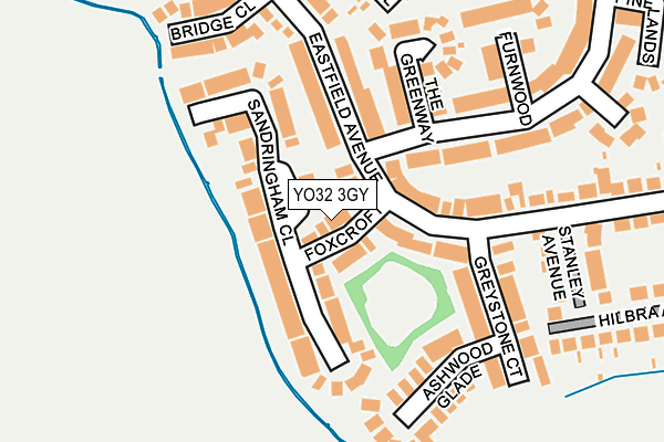 YO32 3GY map - OS OpenMap – Local (Ordnance Survey)