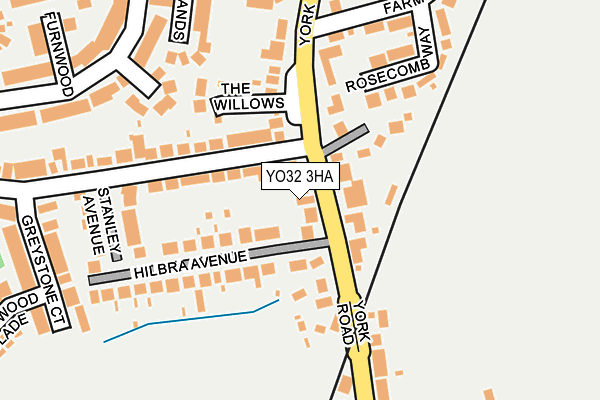 YO32 3HA map - OS OpenMap – Local (Ordnance Survey)