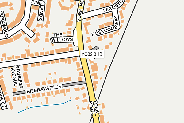 YO32 3HB map - OS OpenMap – Local (Ordnance Survey)