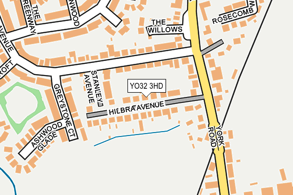 YO32 3HD map - OS OpenMap – Local (Ordnance Survey)