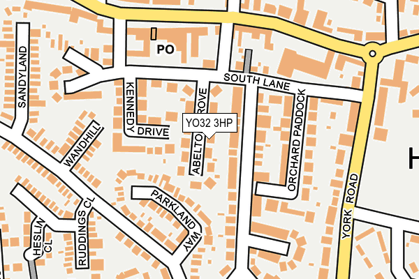 YO32 3HP map - OS OpenMap – Local (Ordnance Survey)