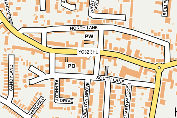 YO32 3HU map - OS OpenMap – Local (Ordnance Survey)