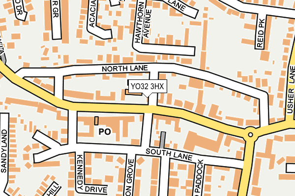 YO32 3HX map - OS OpenMap – Local (Ordnance Survey)