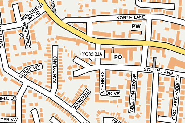 YO32 3JA map - OS OpenMap – Local (Ordnance Survey)