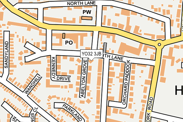 YO32 3JB map - OS OpenMap – Local (Ordnance Survey)