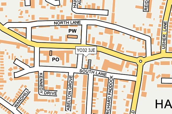 YO32 3JE map - OS OpenMap – Local (Ordnance Survey)